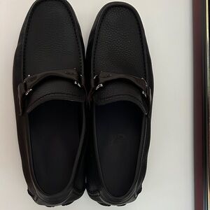 Salvatore Ferragamo Black Leather Loafers